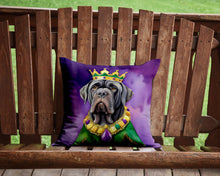 Load image into Gallery viewer, Neapolitan Mastiff King of Mardi Gras Throw Pillow - 14x14 Decorative Pillow – Art for Your Home &amp; Patio