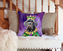 Load image into Gallery viewer, Neapolitan Mastiff King of Mardi Gras Throw Pillow - 14x14 Decorative Pillow – Art for Your Home &amp; Patio