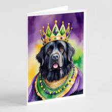 Load image into Gallery viewer, Newfoundland King of Mardi Gras Greeting Cards - Blank Note Cards – 8-Pack of Artist-Designed Cards with Envelopes
