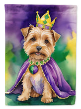 Load image into Gallery viewer, Norfolk Terrier King of Mardi Gras House Flag
