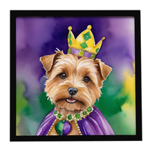 Load image into Gallery viewer, Norfolk Terrier King of Mardi Gras Framed Metal Print