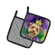 Load image into Gallery viewer, Norfolk Terrier King of Mardi Gras Pot Holders - Set of 2 Decorative Kitchen Helpers | Made in the USA