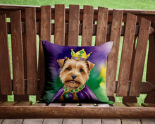 Load image into Gallery viewer, Norfolk Terrier King of Mardi Gras Throw Pillow - 14x14 Decorative Pillow – Art for Your Home &amp; Patio