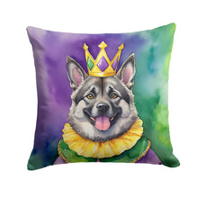 Load image into Gallery viewer, Norwegian Elkhound King of Mardi Gras Throw Pillow