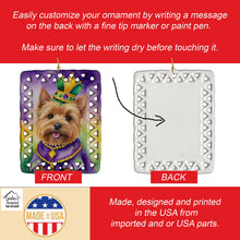 Load image into Gallery viewer, Norwich Terrier King of Mardi Gras Porcelain Ornament