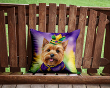 Load image into Gallery viewer, Norwich Terrier King of Mardi Gras Throw Pillow - 14x14 Decorative Pillow – Art for Your Home &amp; Patio