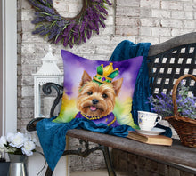 Load image into Gallery viewer, Norwich Terrier King of Mardi Gras Throw Pillow