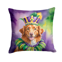 Load image into Gallery viewer, Nova Scotia Duck Tolling Retriever King of Mardi Gras Throw Pillow - 14x14 Decorative Pillow – Art for Your Home &amp; Patio