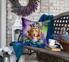 Load image into Gallery viewer, Nova Scotia Duck Tolling Retriever King of Mardi Gras Throw Pillow
