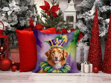 Load image into Gallery viewer, Nova Scotia Duck Tolling Retriever King of Mardi Gras Throw Pillow