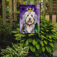 Load image into Gallery viewer, Old English Sheepdog King of Mardi Gras Garden Flag - Vibrant Dog-Themed Yard Decor by Caroline's Treasures