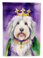 Load image into Gallery viewer, Old English Sheepdog King of Mardi Gras Garden Flag - Vibrant Dog-Themed Yard Decor by Caroline's Treasures