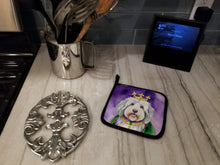 Load image into Gallery viewer, Old English Sheepdog King of Mardi Gras Pot Holders - Set of 2 Decorative Kitchen Helpers | Made in the USA
