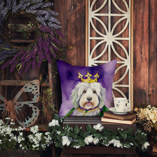 Load image into Gallery viewer, Old English Sheepdog King of Mardi Gras Throw Pillow