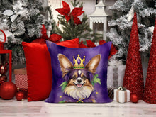 Load image into Gallery viewer, Papillon King of Mardi Gras Throw Pillow