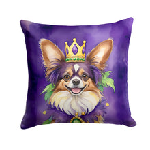 Load image into Gallery viewer, Papillon King of Mardi Gras Throw Pillow