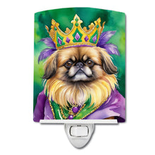 Load image into Gallery viewer, Pekingese King of Mardi Gras Ceramic Night Light