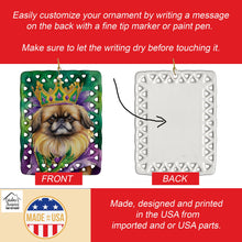 Load image into Gallery viewer, Pekingese King of Mardi Gras Porcelain Ornament