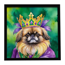 Load image into Gallery viewer, Pekingese King of Mardi Gras Framed Metal Print