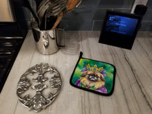 Load image into Gallery viewer, Pekingese King of Mardi Gras Pot Holders - Set of 2 Decorative Kitchen Helpers | Made in the USA