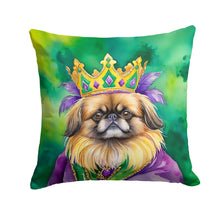 Load image into Gallery viewer, Pekingese King of Mardi Gras Throw Pillow