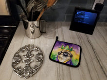 Load image into Gallery viewer, Pekingese King of Mardi Gras Pot Holders - Set of 2 Decorative Kitchen Helpers | Made in the USA