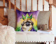 Load image into Gallery viewer, Pekingese King of Mardi Gras Throw Pillow - 14x14 Decorative Pillow – Art for Your Home &amp; Patio