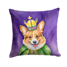 Load image into Gallery viewer, Corgi King of Mardi Gras Throw Pillow