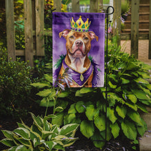Load image into Gallery viewer, Pit Bull Terrier King of Mardi Gras Garden Flag - Vibrant Dog-Themed Yard Decor by Caroline's Treasures