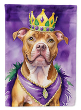 Load image into Gallery viewer, Pit Bull Terrier King of Mardi Gras Garden Flag - Vibrant Dog-Themed Yard Decor by Caroline's Treasures