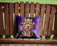 Load image into Gallery viewer, Pit Bull Terrier King of Mardi Gras Throw Pillow - 14x14 Decorative Pillow – Art for Your Home &amp; Patio