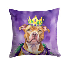 Load image into Gallery viewer, Pit Bull Terrier King of Mardi Gras Throw Pillow - 14x14 Decorative Pillow – Art for Your Home &amp; Patio