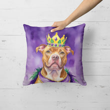 Load image into Gallery viewer, Pit Bull Terrier King of Mardi Gras Throw Pillow
