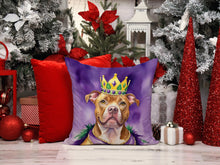 Load image into Gallery viewer, Pit Bull Terrier King of Mardi Gras Throw Pillow