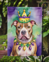 Load image into Gallery viewer, Pit Bull Terrier King of Mardi Gras Garden Flag - Vibrant Dog-Themed Yard Decor by Caroline's Treasures