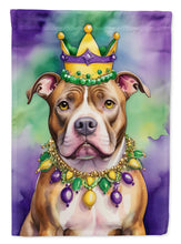 Load image into Gallery viewer, Pit Bull Terrier King of Mardi Gras Garden Flag - Vibrant Dog-Themed Yard Decor by Caroline's Treasures