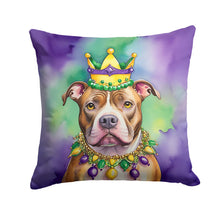 Load image into Gallery viewer, Pit Bull Terrier King of Mardi Gras Throw Pillow - 14x14 Decorative Pillow – Art for Your Home &amp; Patio
