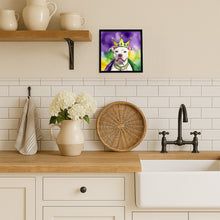 Load image into Gallery viewer, Pit Bull Terrier King of Mardi Gras Framed Metal Print