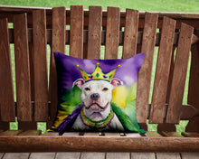 Load image into Gallery viewer, Pit Bull Terrier King of Mardi Gras Throw Pillow - 14x14 Decorative Pillow – Art for Your Home &amp; Patio