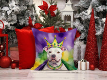 Load image into Gallery viewer, Pit Bull Terrier King of Mardi Gras Throw Pillow - 14x14 Decorative Pillow – Art for Your Home &amp; Patio