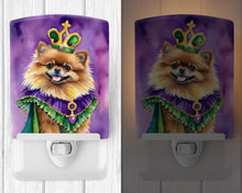 Load image into Gallery viewer, Pomeranian King of Mardi Gras Ceramic Night Light