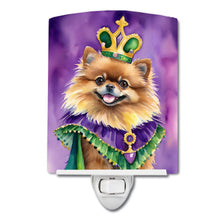 Load image into Gallery viewer, Pomeranian King of Mardi Gras Ceramic Night Light