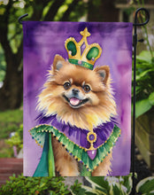 Load image into Gallery viewer, Pomeranian King of Mardi Gras Garden Flag - Vibrant Dog-Themed Yard Decor by Caroline's Treasures