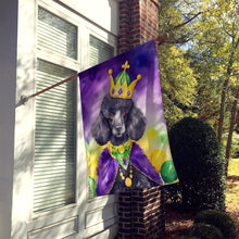 Load image into Gallery viewer, Black Poodle King of Mardi Gras House Flag