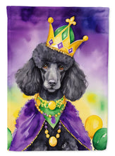 Load image into Gallery viewer, Black Poodle King of Mardi Gras House Flag
