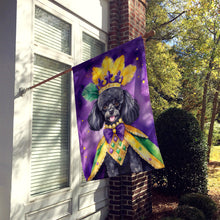 Load image into Gallery viewer, Black Poodle King of Mardi Gras House Flag