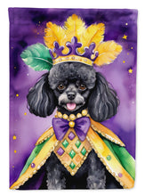 Load image into Gallery viewer, Black Poodle King of Mardi Gras House Flag