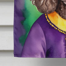 Load image into Gallery viewer, Chocolate Poodle King of Mardi Gras House Flag