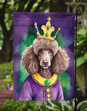 Load image into Gallery viewer, Chocolate Poodle King of Mardi Gras Garden Flag - Vibrant Dog-Themed Yard Decor by Caroline's Treasures