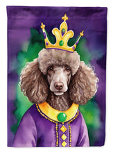 Load image into Gallery viewer, Chocolate Poodle King of Mardi Gras Garden Flag - Vibrant Dog-Themed Yard Decor by Caroline's Treasures